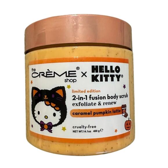 The Creme Shop X Hello Kitty 2-in-1 Fusion Body Scrub Caramel Pumpkin Latte - Picture 1 of 2